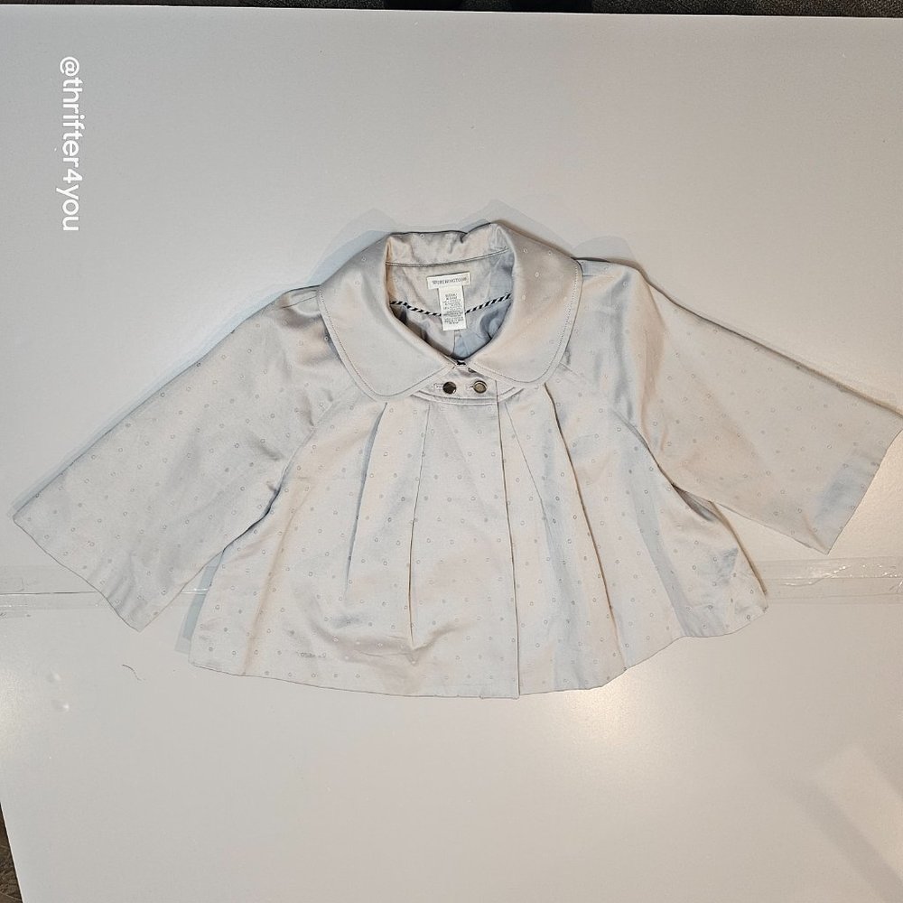 Worthington Jacket Silver Cropped Dot Size Medium